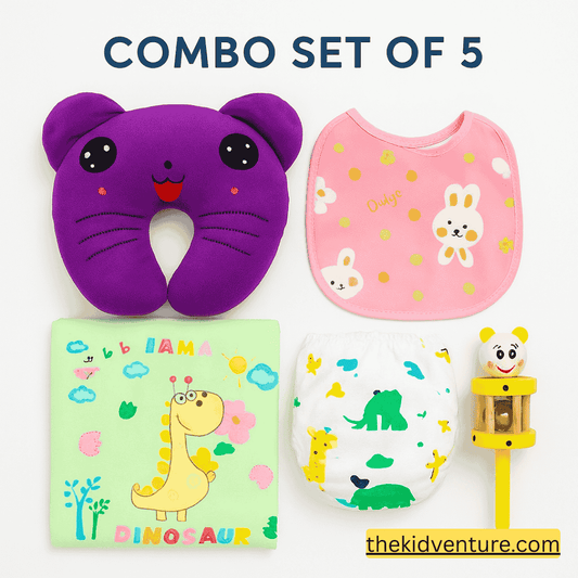 Baby Gift Combo | Newborn Kit for gifting Safe & Cozy (0 Months +) Set of 5