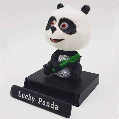 Lucky Panda Mini Action Figure | Cute Panda Collectible Toy for Home, Office, and Car Dashboard