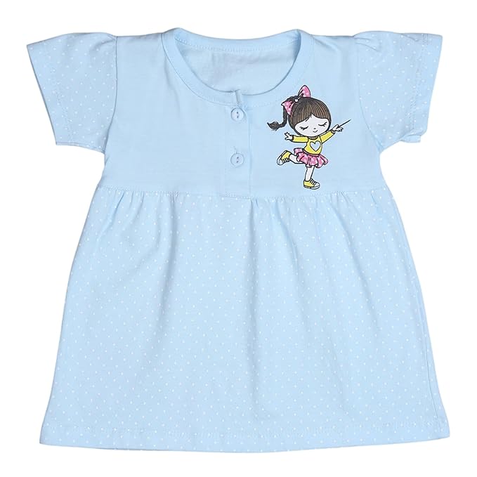 Polka Dot Frock With Cartoon Print