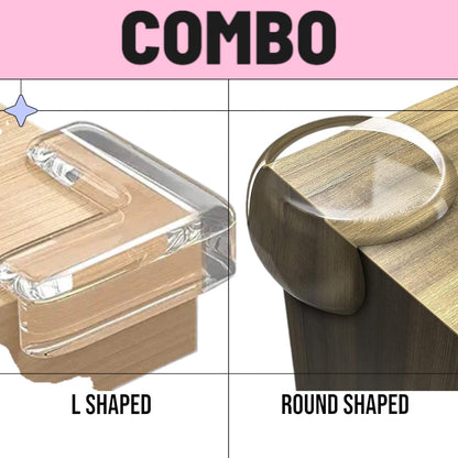 Table Corner Guards Round Shape And L Shape Pack of 36