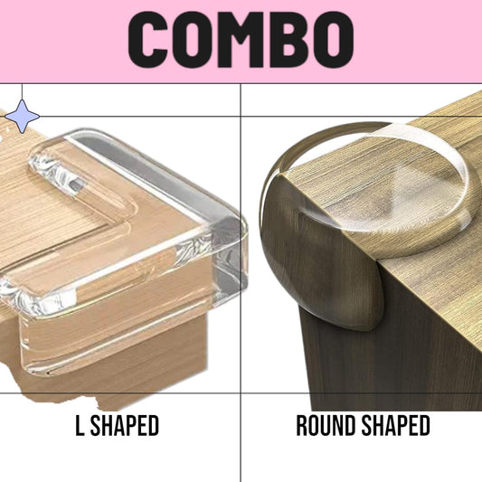 Table Corner Guards Round Shape And L Shape Pack of 36