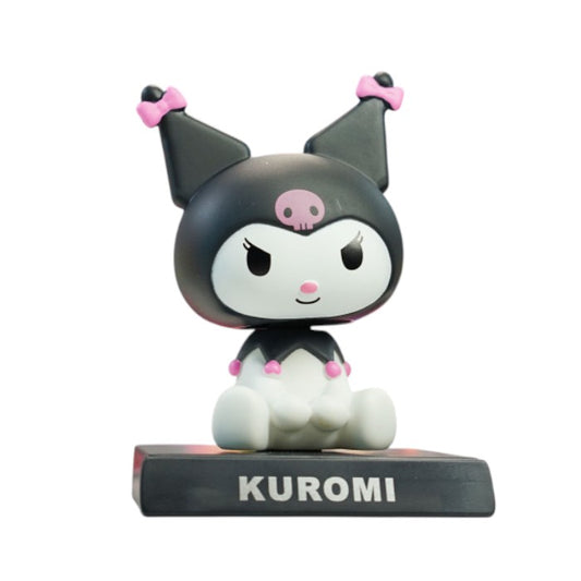 Kuromi Bobblehead Collectible Toy | Cute Anime Character Desk Decor for Kids & Fans