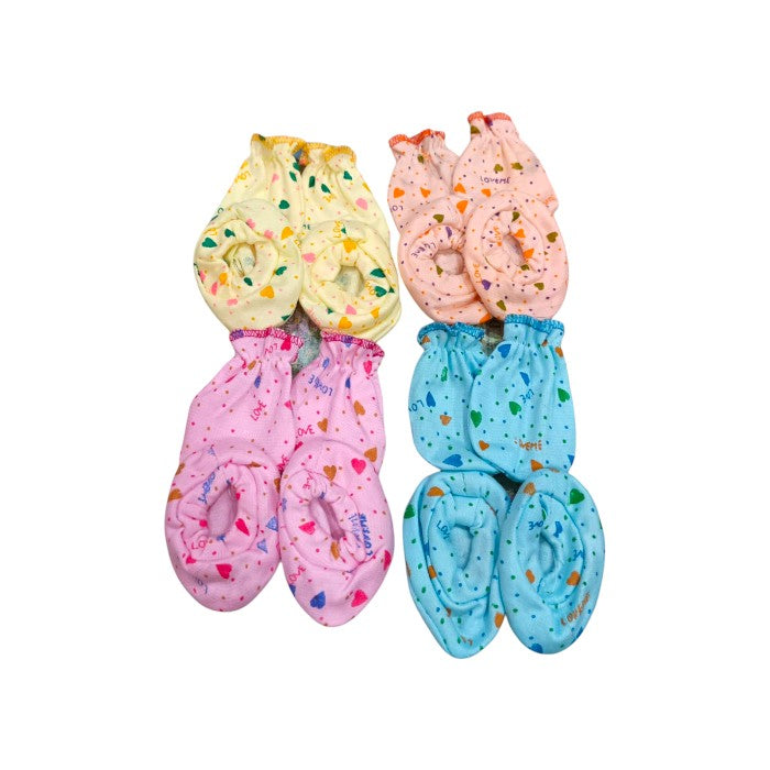 Soft Cotton Mittens & Booties Set for Newborns | Gentle Hand & Feet Cover Gift for Babies 0–6 Months