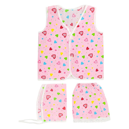 Baby Cotton Vest & Langot Set | Newborn Baby Clothes with Cute Prints