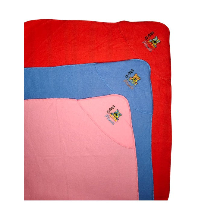 Soft Single-Ply Newborn Wraps | 3 Pc Lightweight Baby Blanket Set (All-Season Essentials) | Baby Blanket for Daily Use