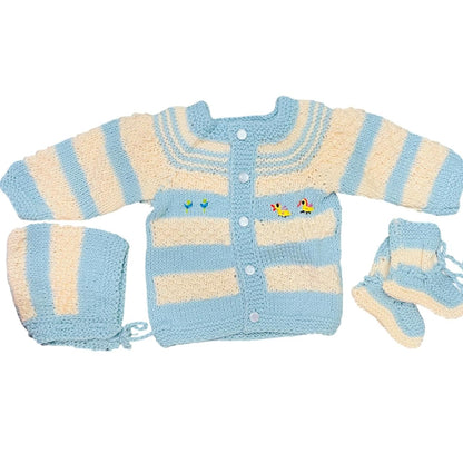 Woolen Hand Knitted Sweaters For Newborns (Set Of 3) - Offer Price