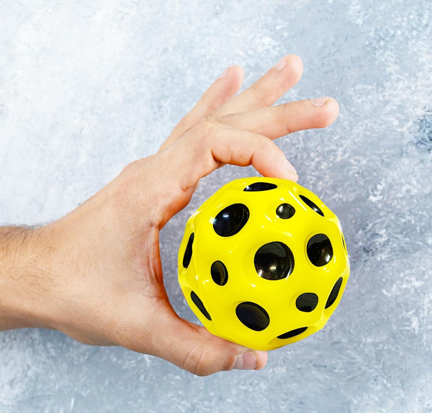 High-Bounce Moon Ball Toy | Colourful Soft Rubber Crater Ball for Kids & Pets | Indoor & Outdoor Fun