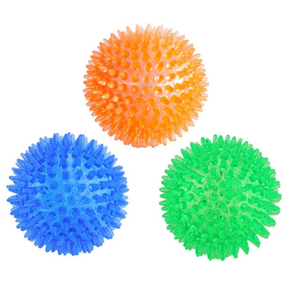 Flashing Squeezy Light Ball | Soft Squeeze Toy for Kids & Pets | 3-Inch LED Bounce & Play Ball