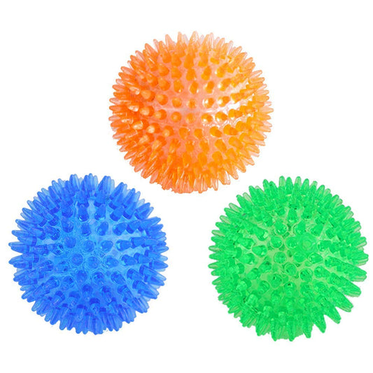 Flashing Squeezy Light Ball | Soft Squeeze Toy for Kids & Pets | 3-Inch LED Bounce & Play Ball
