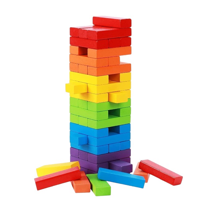 Colorful Tumbling Tower Block Game | Fun Stacking Toy for Kids & Adults | Perfect Gift for Boys & Girls