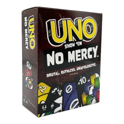 UNO No Mercy Card Game | Brutal Extreme Edition with +10, +20 & Savage Action Cards | Fun Party Game for Kids & Adults (2–6 Players)