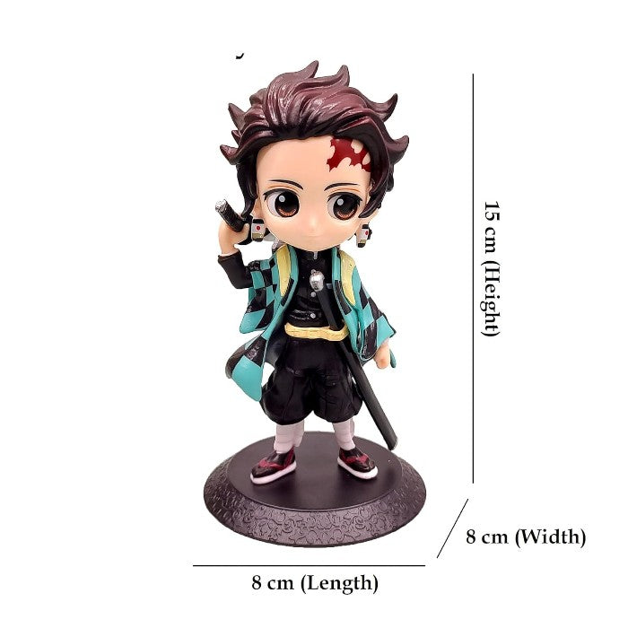 Tanjiro Action Figure | Demon Slayer Anime Collectible Toy | Stylish Desk & Car Dashboard Decor Gift for Kids & Fans