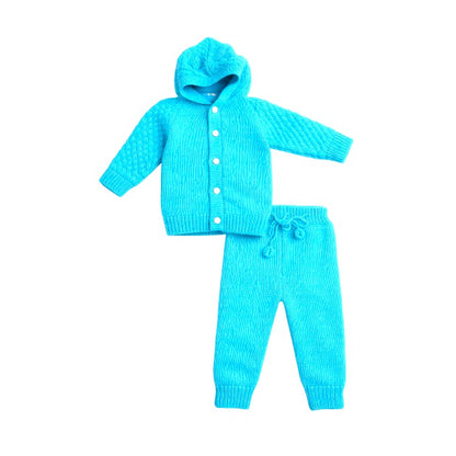Woolen Sweater Hooded Pair For Newborns & Infants